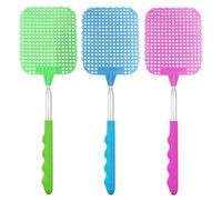 Apette à Mouche,Tapette à Mouches Extensible,Tapette à Mouche Manuelle TéLescopique,Portable Tapettes Anti Moustique,pour NtéRieur Jardin Mouches Moustiques Insectes(Rouge, Noir,Vert,26-72cm)