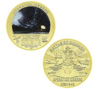 APEUODDHD Pièce commémorative américaine de la Bataille d'Okinawa pièce de Collection en métal défi de l'opération Iceberg