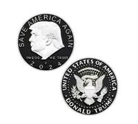 APEUODDHD Pièce commémorative Donald Trump plaquée Argent pièce de Collection Cadeau Ornement de Bureau en métal