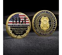 APEUODDHD Pièce de défi américaine God Bless The Police Merci pour Votre Service Pièce commémorative d'officier de Police Cadeaux Souvenirs Militaires