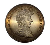APEUODDHD Pièce de Monnaie du Mexique de 1824 médaille du président Guadalupe Victoria Souvenir en métal plaqué Or pièce de Collection