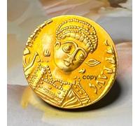 APEUODDHD Pièces de Monnaie byzantines plaquées Or de l'empire Romain d'Orient répliques archaïques de pièces d'or Collection d'art créativité Cadeau
