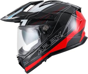 Apex AC500 Carbon Sahara, casque d aventure L Noir/Rouge/Blanc/Bleu Noir/Rouge/Blanc/Bleu