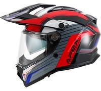 Apex AT300 Everest, casque d aventure L Noir/Gris/Rouge/Blanc/Bleu Noir/Gris/Rouge/Blanc/Bleu