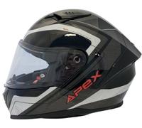 APEX FI100 Valencia Casque, Noir/Gris/Rouge, Taille M (57/58)