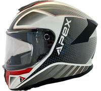 Apex FT300 New York, casque intégral S Blanc/Gris/Rouge Blanc/Gris/Rouge