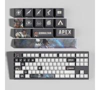 APEX Gibraltar Lot de 14 capuchons de clavier mécanique de jeu pour PC - Gravés au laser - Portrait passif - Compatible avec n'importe quel clavier mécanique