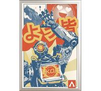 Apex Legends - Poster - Pathfinder Manga + cadre interchangeable, Shinsuke® Maxi aluminium argenté, vitre acrylique