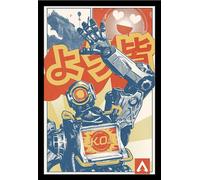 Apex Legends - Poster - Pathfinder Manga + cadre interchangeable, Shinsuke® Maxi MDF noir, vitre acrylique