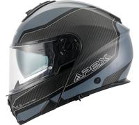 Apex MC500 Carbon Dolomites, casque rabattable L Noir/Gris/Argent Noir/Gris/Argent