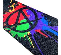 APEX Pro Scooters Trottinette freestyle Griptape Roller de remplacement Antidérapant pour parc et rue Deck Revêtement + autocollant Fantic26 (Apex Splatter Offset Arc-en-ciel)