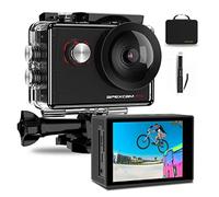 Apexcam 4K Caméra Sport WiFi Ultra HD 20MP Caméra d'action 2'LCD 40M Camera sous-Marine 170 °Grand-Angle Action Cam avec Selfie Stick 2 * 1200mAh Batteries et Kit d'Accessoires