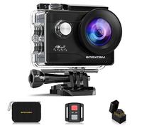 Apexcam Caméra d'action 4K 20MP étanche 40m Grand Angle 170° WiFi avec télécommande 2,4G 2 batteries LCD Ultra HD 5,1cm kit d'accessoires de montage