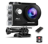 Apexcam Caméra Sport 4k 60fps Camera Sportive de 64MP Caméra sous-Marine 40M, Plusieurs Modes de Prise de Vue avec Télécommande, 2 * 1350MhA Batteries Rechargeables et Sac d'accessoires