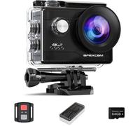 Apexcam Caméra Sport 4K 60fps WiFi Étanche 40M avec Télécommande et Accessoires