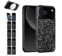 Apexcarbon Forged Carbon Fiber Phone Case for iPhone 17 Pro Max, Ultra-Slim with Caseless Touch Feeling, All-Inclusive Magnetic Wireless Charging, Lightweight Covers (for iphone 17 pro max,Silver)