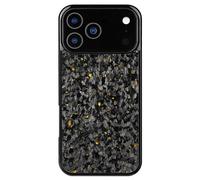 Apexcarbon Forged Carbon Fiber Phone for 17 Pro Max, Forged Carbon Fiber Phone Case for 17 Pro Max, Magnetic All-Inclusive Protective Anti-Fall Case (Gold,17 Promax)