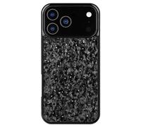 Apexcarbon Forged Carbon Fiber Phone for 17 Pro Max, Forged Carbon Fiber Phone Case for 17 Pro Max, Magnetic All-Inclusive Protective Anti-Fall Case (Silver,17)