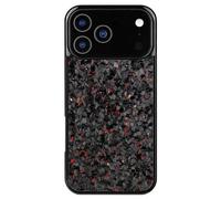 Apexcarbon Forged Carbon Fiber Phone for 17 Pro Max, Forged Carbon Fiber Phone Case for 17 Pro Max, Magnetic All-Inclusive Protective Anti-Fall Case (Red,17)