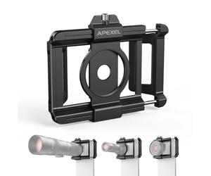 APEXEL Adaptateur d'objectif de téléphone portable de 37 mm, compatible avec tous les objectifs, compatible avec presque tous les smartphones