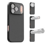 APEXEL Étui de Téléphone avec Objectif Fileté de 17 mm Compatible avec l'iPhone 17 Pro, Compatible avec Tous Les Téléobjectifs et Objectifs Macro, Pas de 0,75 mm, étui de Téléphone Noir