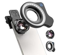 APEXEL HB100-HD Objectif Macro Smartphone, F1.8 avec 45 Modes D'éclairage, Objectif 10X pour Téléphone Portable, Compatible avec iPhone 17/16/15, Samsung, Google Pixel et Autres Smartphones