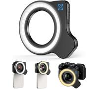 APEXEL Lumière de Remplissage d'objectif Macro 37/52 mm avec Filetage, 45 Combinaisons de Lumière, Convient pour Les Objectifs Macro HB100 et ZM100 pour Téléphones Portables