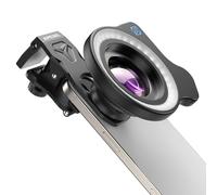 APEXEL Objectif macro 100Ultra avec lumière annulaire, version améliorée de l'objectif pour téléphone portable pour iPhone, Samsung, Pixel