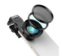 APEXEL Objectif Macro 100Ultra avec lumière annulaire, Version améliorée de l'objectif pour téléphone Portable pour iPhone, Samsung, Pixel