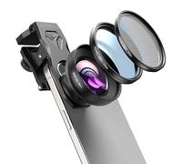 APEXEL Objectif Macro Ultra HD 100 avec Filtre CPL et Filtre étoile de 52 mm, Ouverture F1.05 et revêtement AF, Objectif d'appareil Photo pour téléphone Portable, Compatible avec iPhone, Samsung