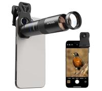 APEXEL Objectif Téléobjectif Compact 10x & Objectif Macro 200 mm avec Clip Universel, Objectif FMC Ed Professionnelle, Compatible avec iPhone 17/16/15..., Samsung, Pixel et Autres Smartphones