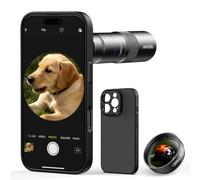 APEXEL Objectif Téléobjectif Compact 10x & Objectif Macro 200 mm avec Étui de Téléphone Dédié, Objectif FMC Ed Professionnelle, Compatible avec iPhone 16 Pro
