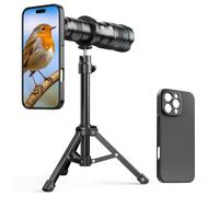 APEXEL Objectif Téléobjectif Portable avec Coque Intégrée pour iPhone 16 Pro Max - Objectif 36x avec Support pour Trépied