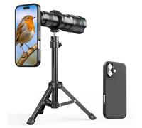 APEXEL Objectif Téléobjectif Portable avec Coque Intégrée pour iPhone 17- Objectif 36x avec Support pour Trépied