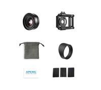 APEXEL ZM100 10-20X Objectif Macro Zoom pour Smartphones, Kit de Micro-Objectif HD, Prend en Charge la Macrophotographie