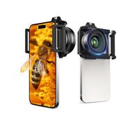 APEXEL ZM100 Objectif Macro pour Téléphone Portable F1.05 avec Clip, Grossissement 20X, Macro Lens Adapté à iPhone 17/16/15, Samsung, Google Pixel et Autres Smartphones