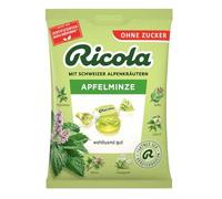 Apfelminze - Bonbons suisses aux pommes Menthes, confiserie traditionnelle au goût frais et agréable, recette originale suisse, paquet familial - Compatible avec Ricola - 75g
