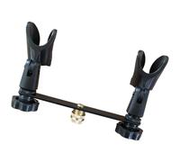 APGLSXY Adaptateur de support de microphone de bureau avec deux clips, A | Support fileté pour conversation, streaming, enseignement de discours, noir