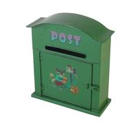 APGLSXY Boîte aux lettres murale en fer durable avec sculpture de renard vert, résistante aux intempéries, sans danger pour jardin, cour, décoration de jardin, cour, rouille