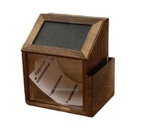 APGLSXY Boîte aux lettres style rétro avec clés et tableau à message - Poche latérale - Fixation murale pour zone de réception - Boîte à suggestions en bois