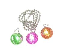 APGLSXY Boucles d'oreilles et collier à LED rechargeables par USB - Boucles d'oreilles et collier tendance pour clubs, mariages et cadeaux festifs - Rechargeable par USB pour célébrations et sorties