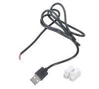 APGLSXY Câble USB 2.0 mâle vers 2 broches à ressort sans soudure 5 V pour projets électroniques Cordon d'alimentation 100 cm/180 cm
