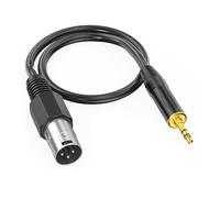 APGLSXY Câble XLR mâle vers 3,5 mm avec boîtier en métal, réduction du bruit pour systèmes 48 V, câble adaptateur audio blindé en métal