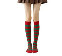 APGLSXY Chaussettes hautes à rayures esthétiques tendance en tissu respirant pour se déguiser, vêtements de jambes au quotidien, Section 6, Taille unique