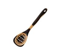 APGLSXY Collection d'ustensiles de cuisine en bois avec dégradé de couleur, long manche, cuillère fendue, spatule, pour la maison, les cuisines, ustensiles de service en bois