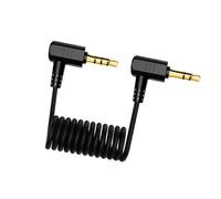 APGLSXY Configuration du contenu : câble de microphone de 3,5 mm en forme de L spiralé à deux connecteurs pour une utilisation Vlog et des tâches de créateur de flux en direct