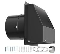 APGLSXY Couvercle de ventilation mural en acier inoxydable de 10,2 cm pour sèche-linge avec écran et amortisseur d'aérations d'échappement, capuchon d'extraction externe durable