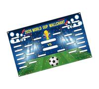 APGLSXY Drapeau géant du championnat de football 2026, 180 x 110 cm, imperméable, anti-plis, en polyester pour décoration de maison et de sport, résistant aux déchirures