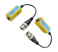 APGLSXY Ensemble de balun vidéo CCTV avec connecteurs BNC mâles | Bornes à paire torsadée, convertisseur de caméra analogique pour câblage de sécurité à domicile, boîtier ABS