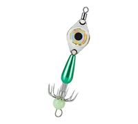 APGLSXY Hameçon de pêche en acier inoxydable sans ardillon avec lumière LED Fish Eye pour améliorer la visibilité, équipement de pêche de nuit, double crochet pour parapluies